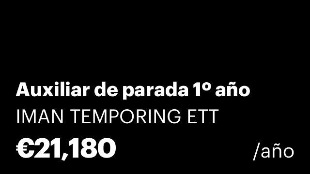 Auxiliar de parada 1º año