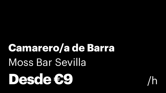 Camarero/a de Barra