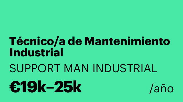 Técnico/a de Mantenimiento Industrial