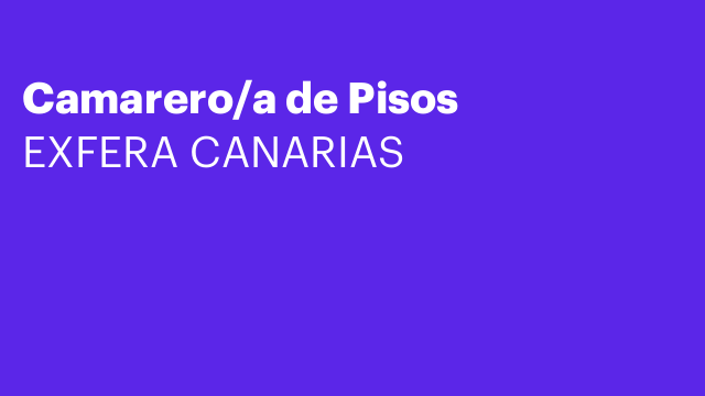 Camarero/a de Pisos