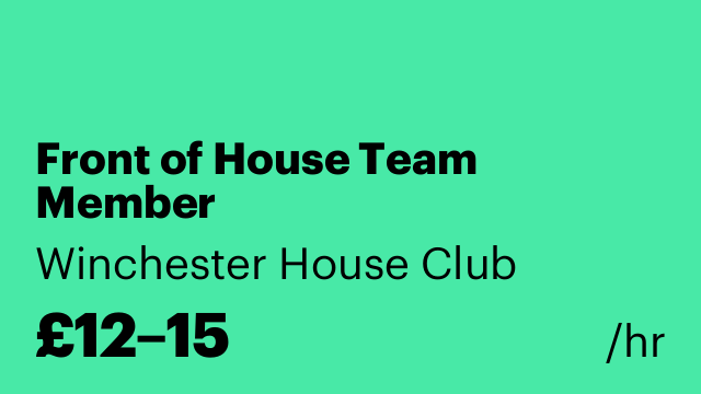 Front of House Team Member
