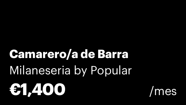 Camarero/a de Barra