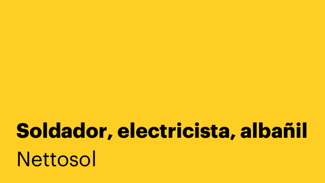 Soldador, electricista, albañil
