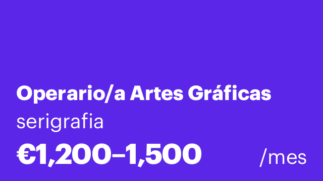 Operario/a Artes Gráficas