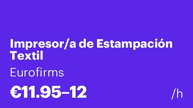 Impresor/a de Estampación Textil