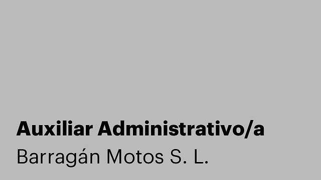 Auxiliar Administrativo/a