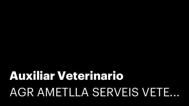Auxiliar Veterinario