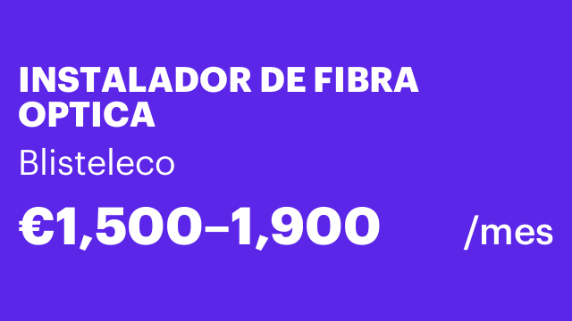 INSTALADOR DE FIBRA OPTICA