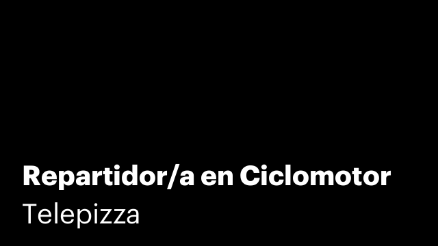 Repartidor/a en Ciclomotor