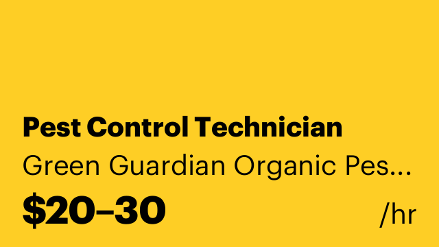 Pest Control Technician