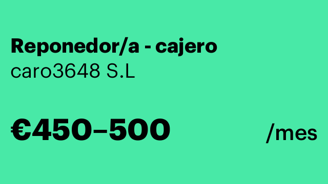 Reponedor/a - cajero