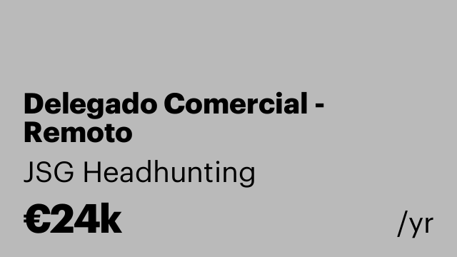 Delegado Comercial - Remoto