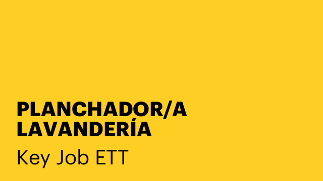 PLANCHADOR/A LAVANDERÍA