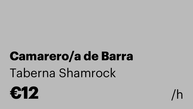 Camarero/a de Barra
