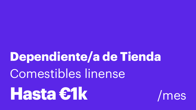 Dependiente/a de Tienda