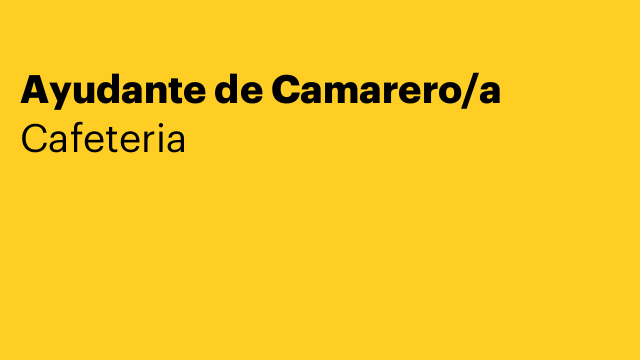 Ayudante de Camarero/a