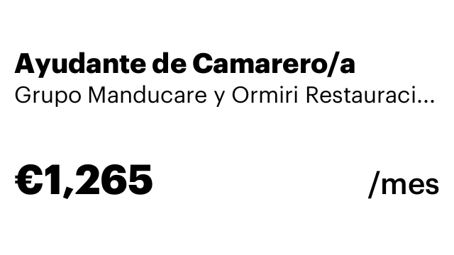 Ayudante de Camarero/a
