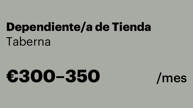 Dependiente/a de Tienda