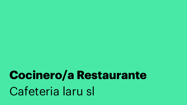 Cocinero/a Restaurante