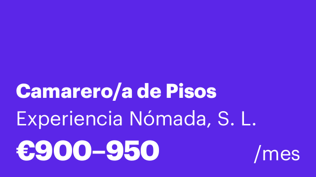Camarero/a de Pisos