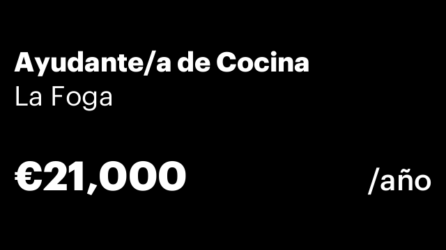 Ayudante/a de Cocina