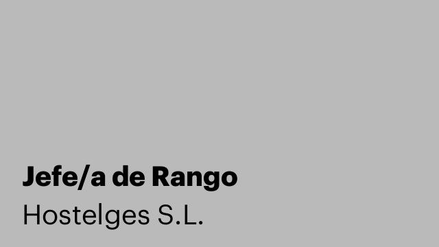 Jefe/a de Rango