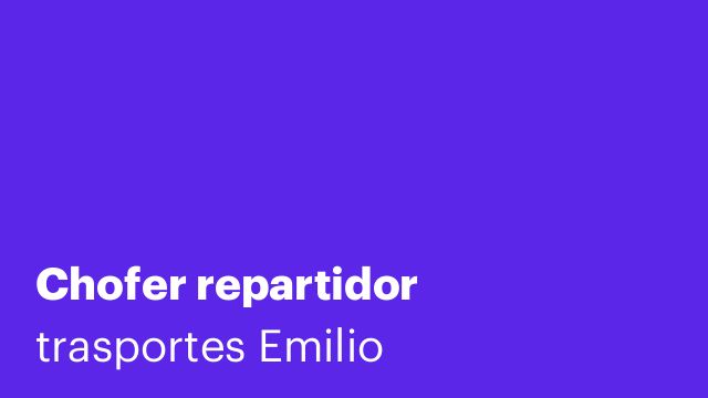 Chofer repartidor