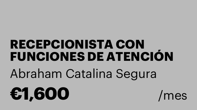 RECEPCIONISTA CON FUNCIONES DE ATENCIÓN AL PUBLICO.