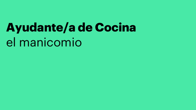 Ayudante/a de Cocina