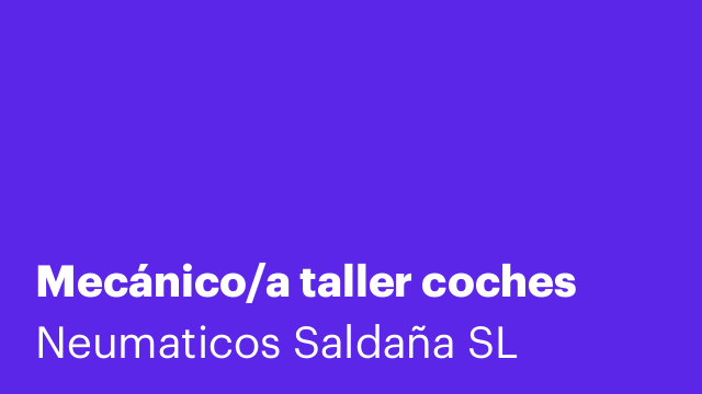 Mecánico/a taller coches