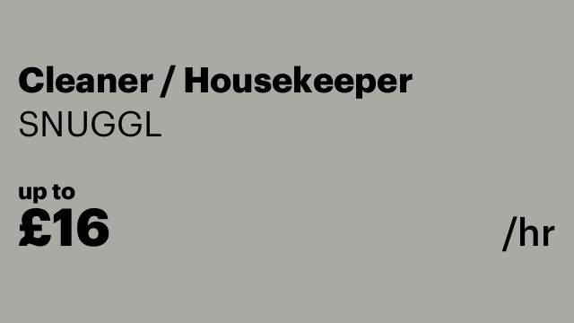 Cleaner / Housekeeper