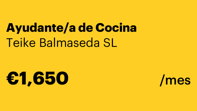 Ayudante/a de Cocina