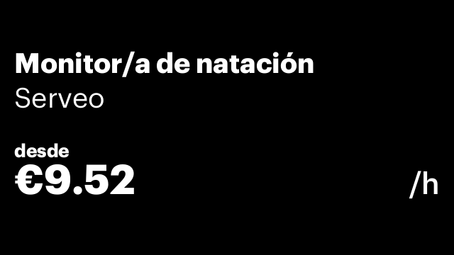Monitor/a de natación