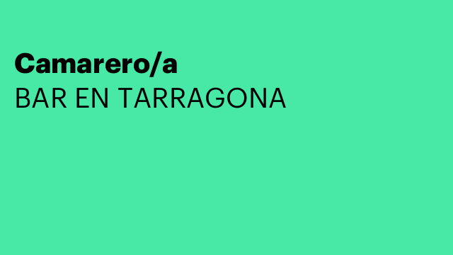 Camarero/a