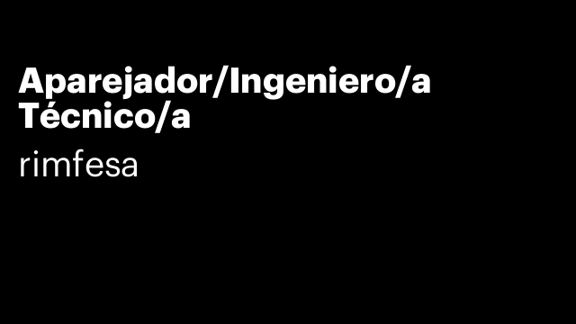 Aparejador/Ingeniero/a Técnico/a