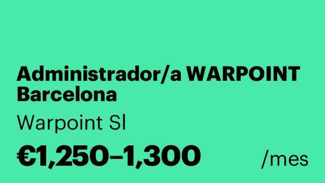 Administrador/a WARPOINT Barcelona