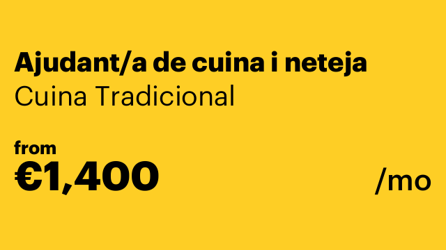 Ajudant/a de cuina i neteja