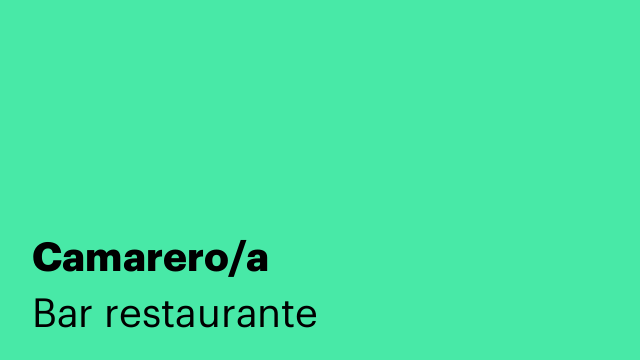 Camarero/a