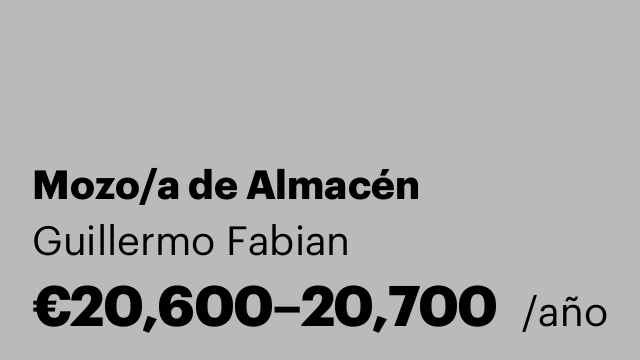 Mozo/a de Almacén
