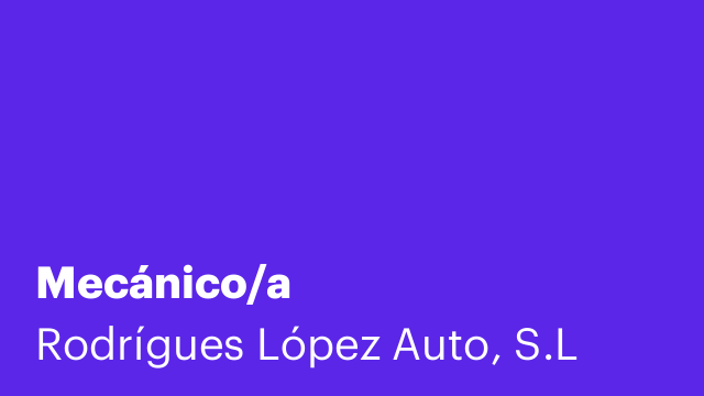 Mecánico/a