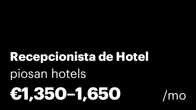 Recepcionista de Hotel