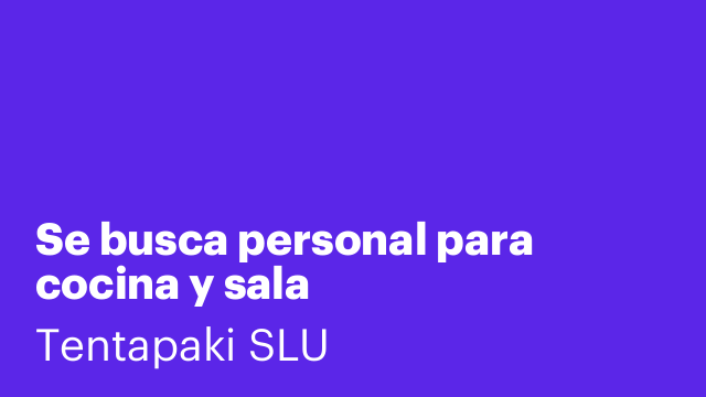 Se busca personal para cocina y sala