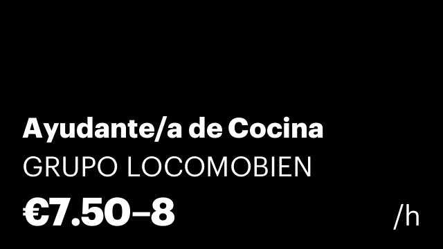 Ayudante/a de Cocina