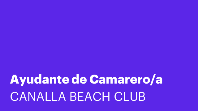 Ayudante de Camarero/a