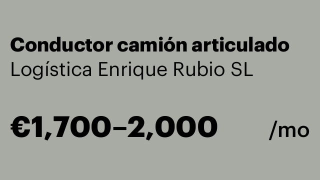Conductor camión articulado
