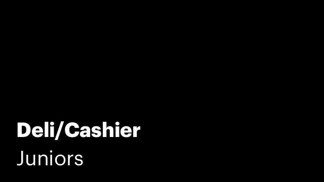Deli/Cashier