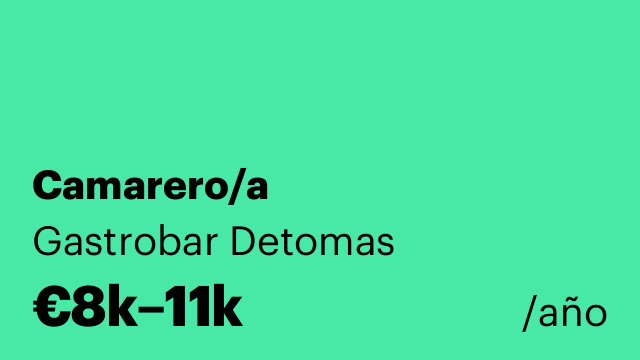 Camarero/a