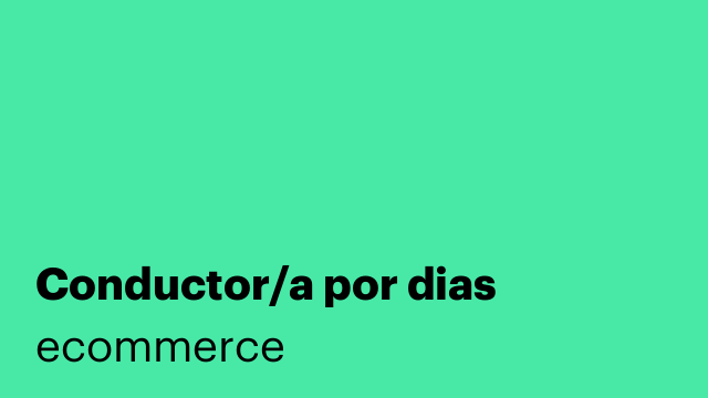 Conductor/a por dias