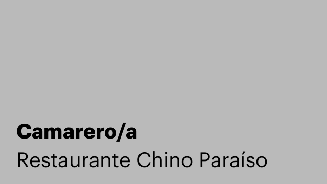 Camarero/a