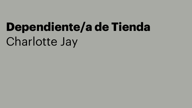 Dependiente/a de Tienda